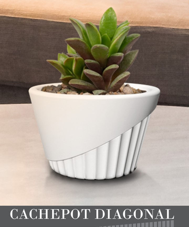 Miniatura: Jarrón Vitória, marca Verdy en color blanco.