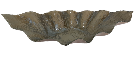 Thumbnail: Gold Edge Fused Art Glass Table Centerpiece