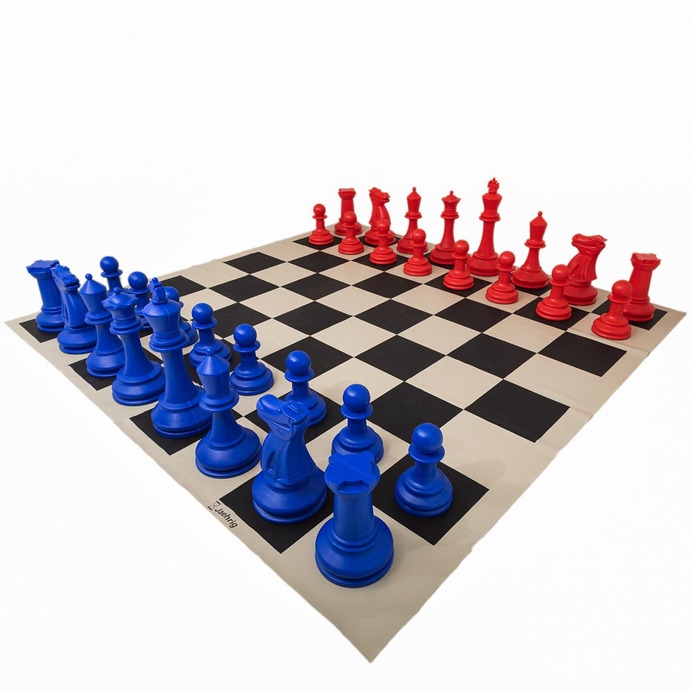 Thumbnail: Giant Chess Set Board - Red and Blue - White Background