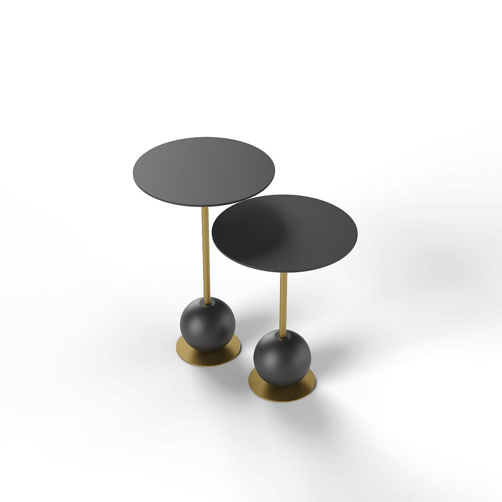 الصورة المصغرة: two Wooden Coffee Side Tables black color