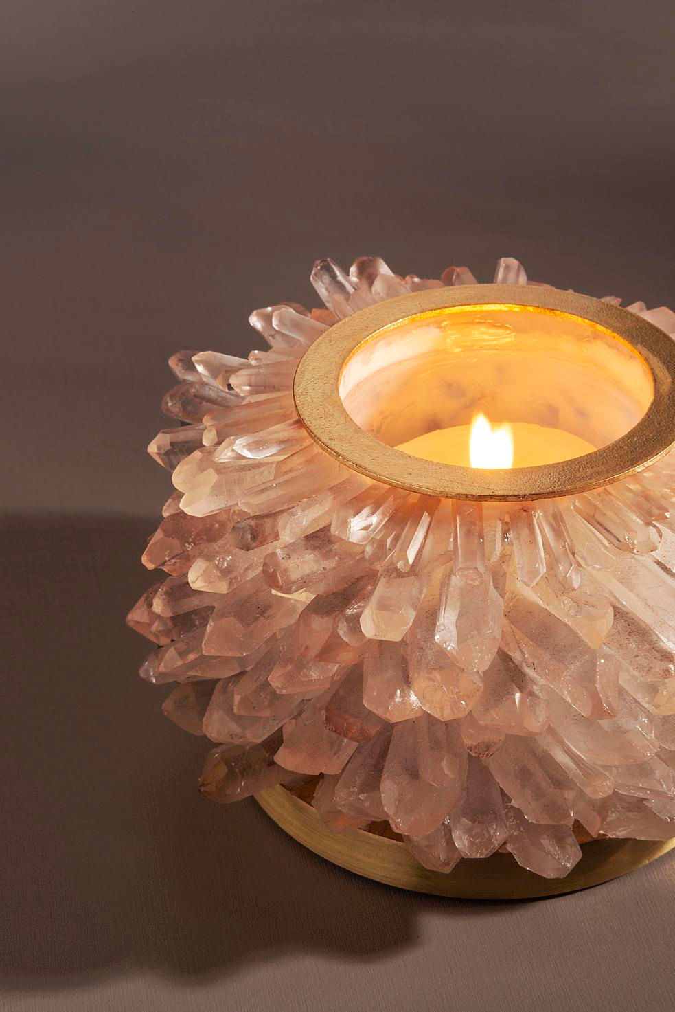 Crystal Quartz Candle holder
