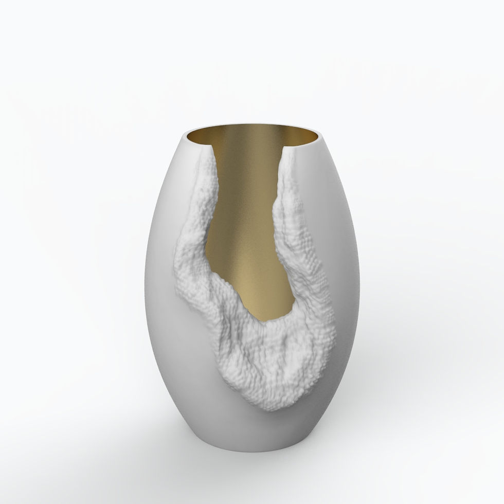 Miniatura: Porcelain Large Vase Gold
