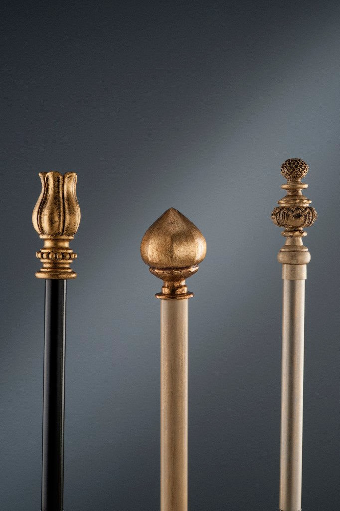 Miniatura: Decorative Curtain Rods. Metals with glasses
