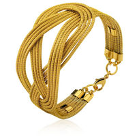 Bracelet en herbe dorée, avec la partie métallique ornée de plaqué or