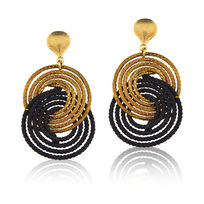 Hypoallergénique : boucles d'oreilles herbe dorée