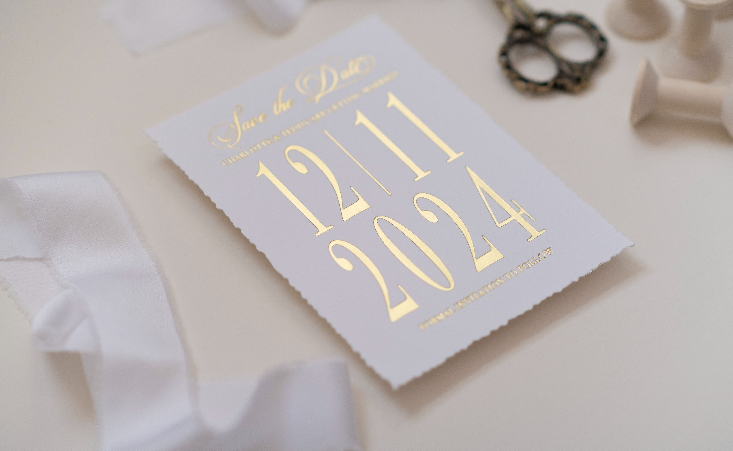 Gold Foil Save the Date