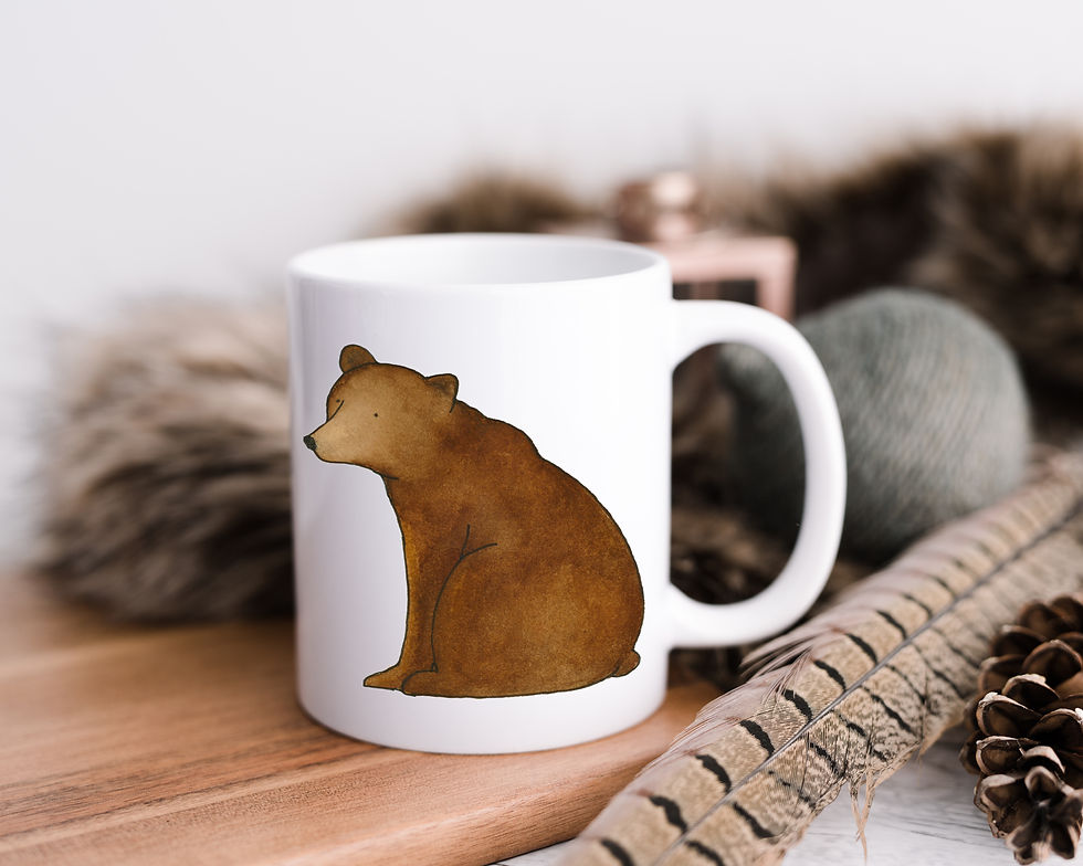 Thumbnail: Watercolour Bear Mug