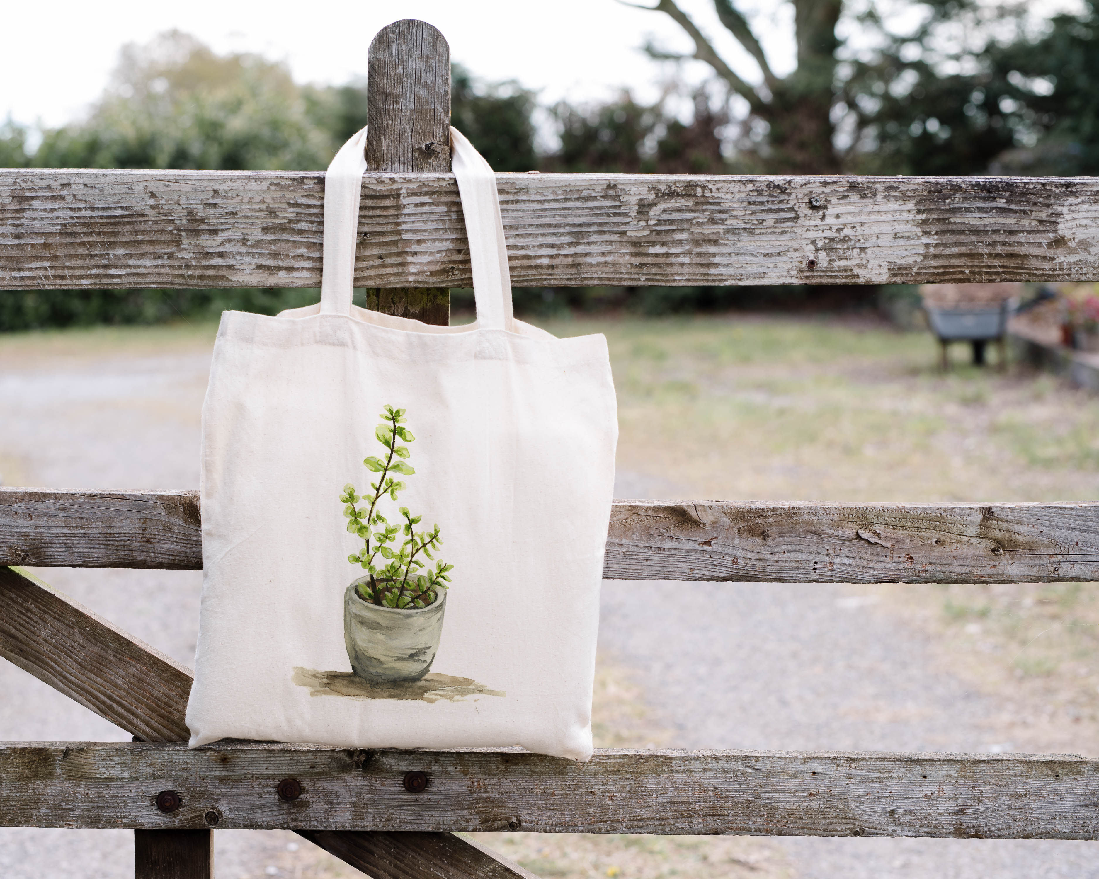 Watercolour Badger Tote Bag