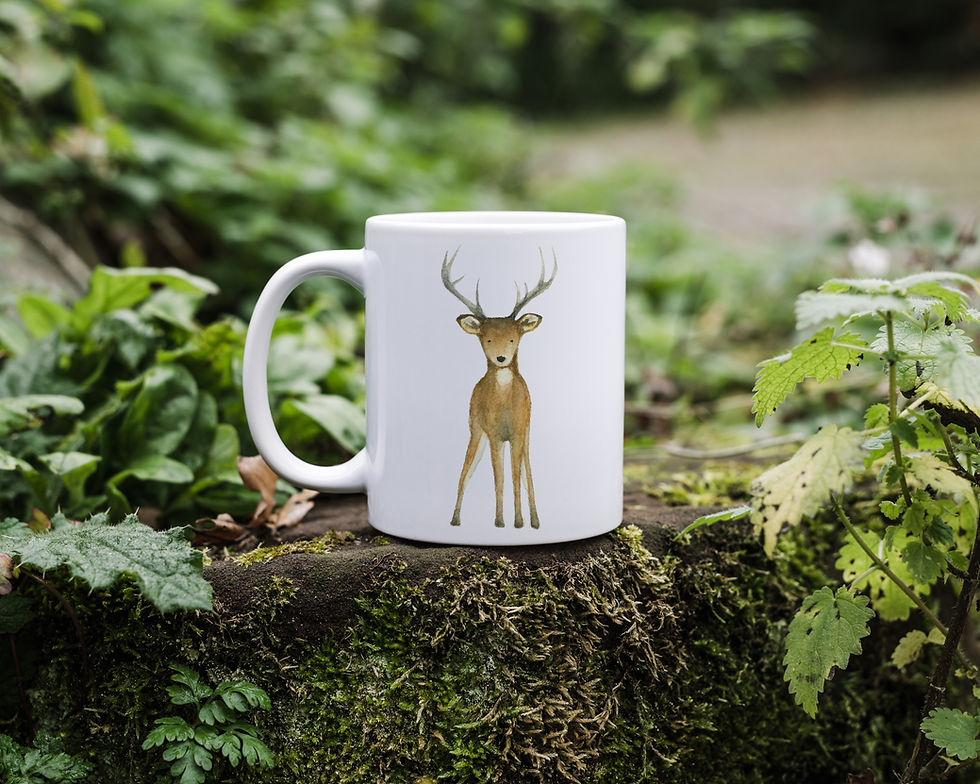 Thumbnail: Watercolour Deer Mug