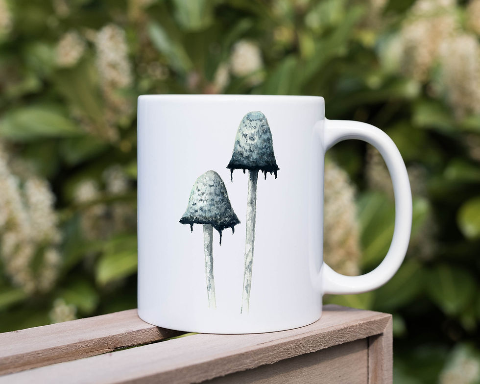 Thumbnail: Watercolour Shaggy Inkcap Mug