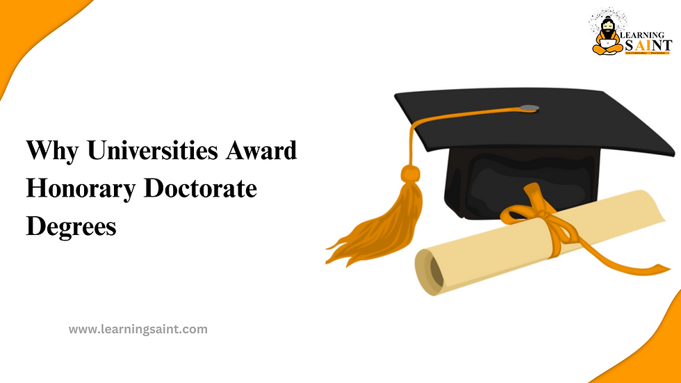 Why Universities Award Honorary Doctorate Degrees