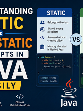 Understanding Static and Non-Static Concepts in Java Easily