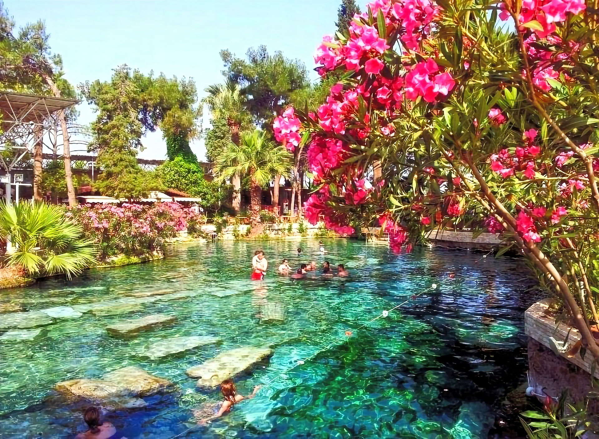 Античный Бассейн Клеопатры-Памуккале-Pamukkale-Иераполь-Иераполис-Хиераполис-Hierapolis