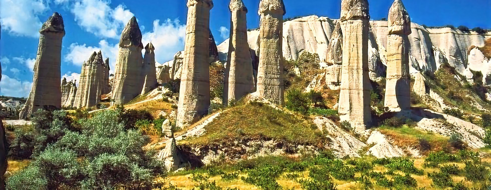 Каппадокії,місячні панорами,Іхлара