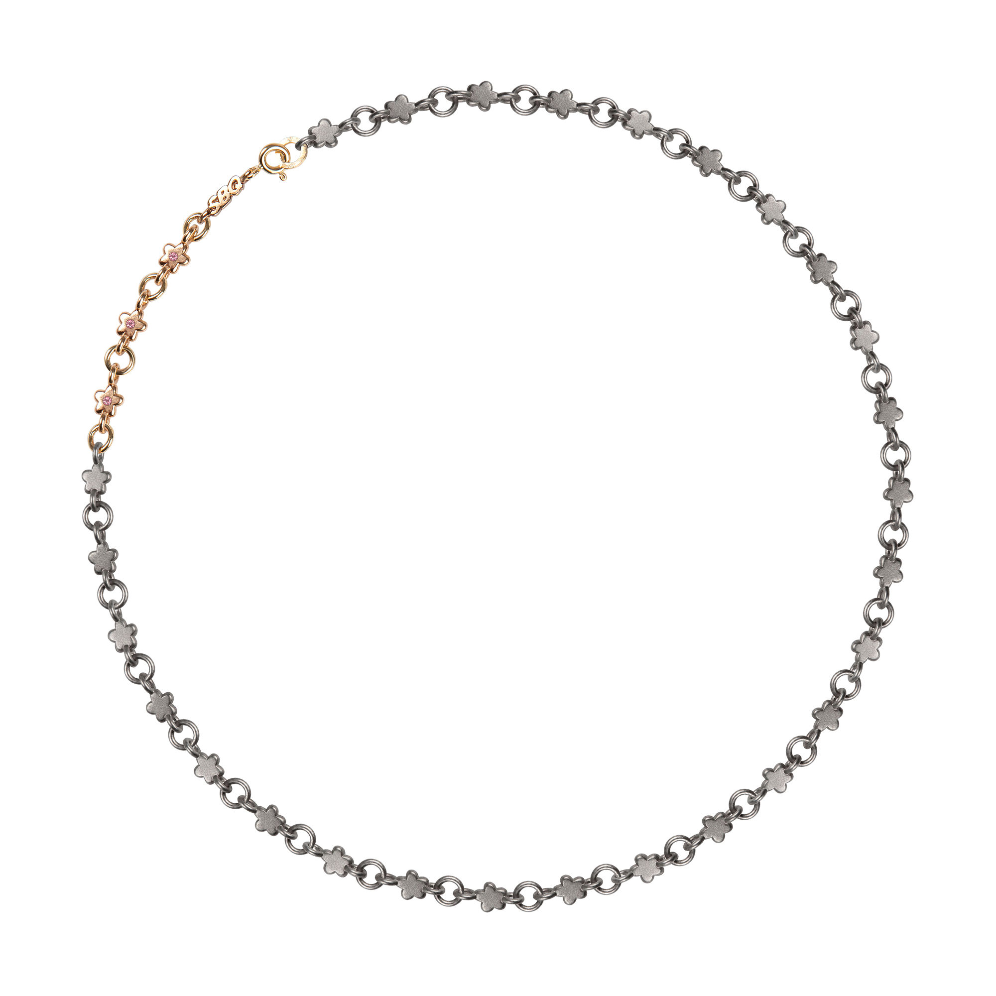 Flower Rain necklace steel