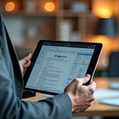Recruiter analyzing resumes as part of the job screening process to find the right candidate"