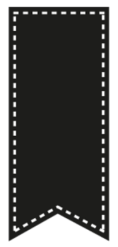 Black Forked Ribbon