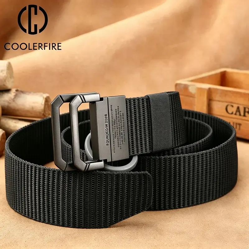 Thumbnail: Men Belt Nylon Webbing Fabric Tactical Army Canvas Casual Fashion Luxury