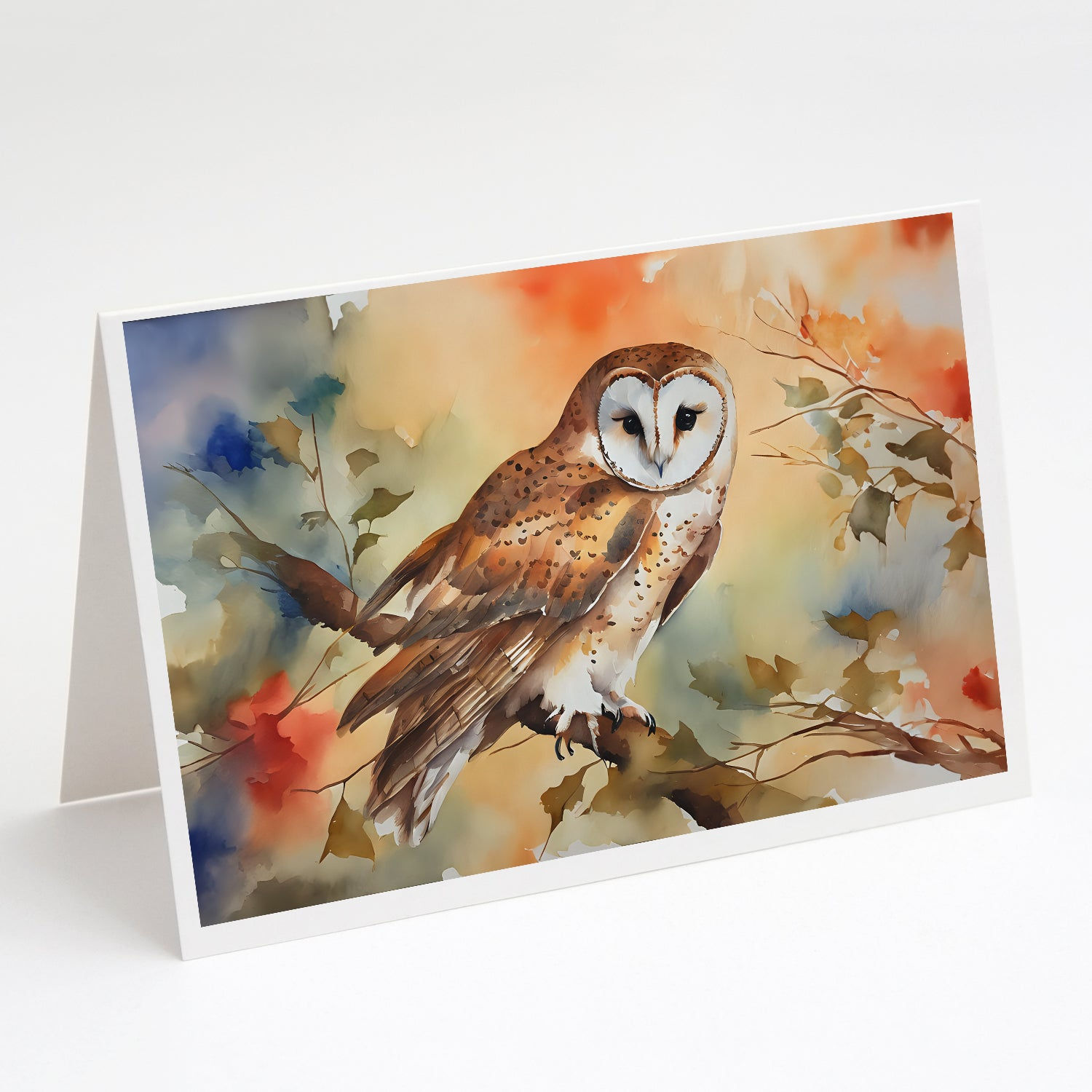 Barn Owl Greeting Cards Pack of 8