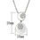 Thumbnail: 3W435 - Rhodium Brass Necklace with AAA Grade CZ  in Clear