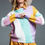 Thumbnail: Relaxed Multicolor Diagonal Stripe Sweater With Boat Neck in Pastel Colors