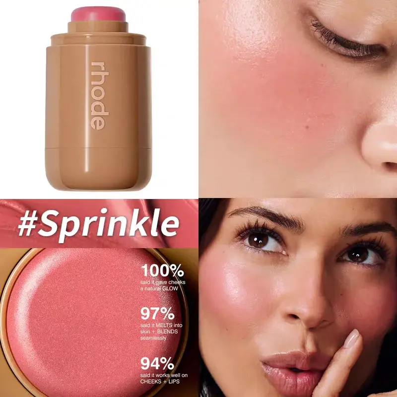 Thumbnail: Makeup Cheek Blush Cream Blusher Stick Lip Gloss Phone Case for iPhone 16 17 Pro