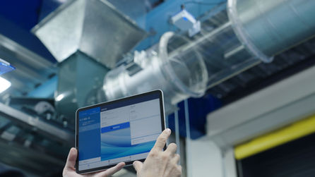 Duct inspection (app usage diagram)