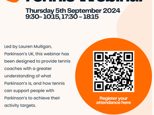 Online Parkinson's Tennis Webinar