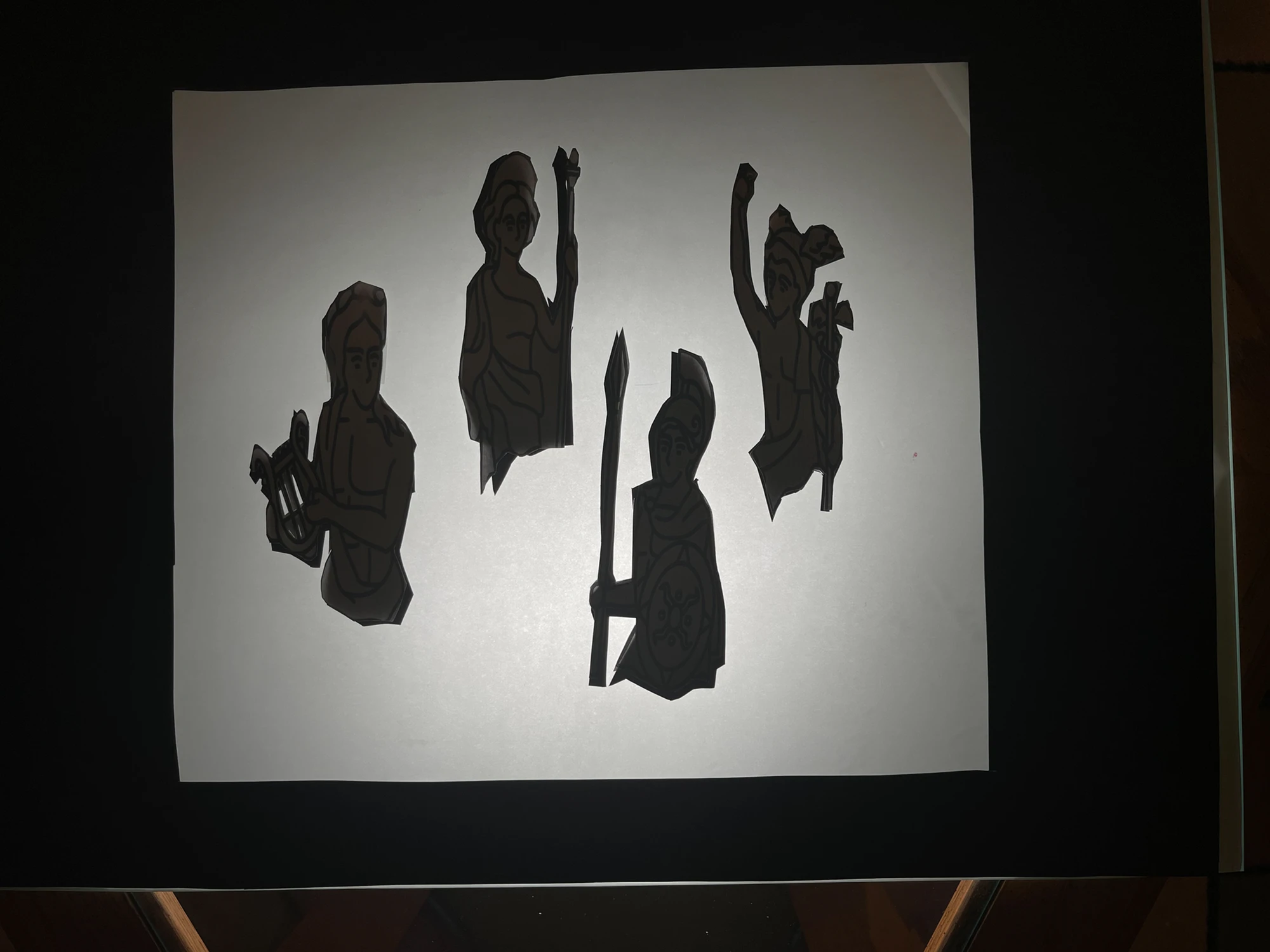 Test Shots of my Silhouette's on my light table