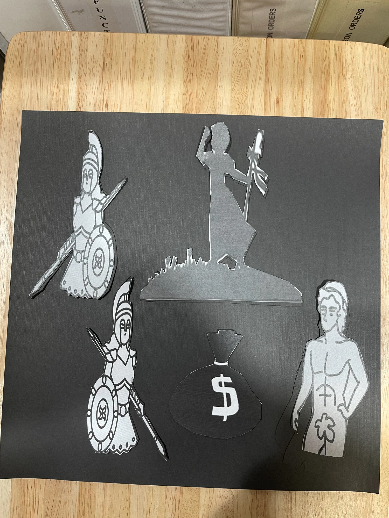 Examples of my silhouette's characters
