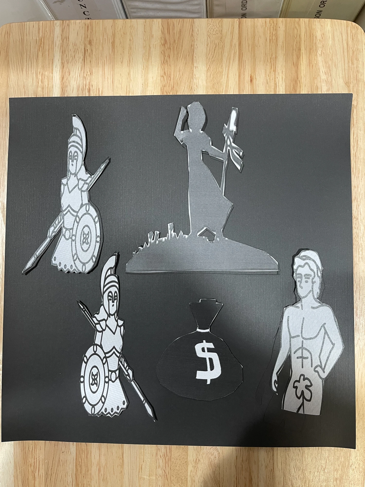 Examples of my silhouette's characters