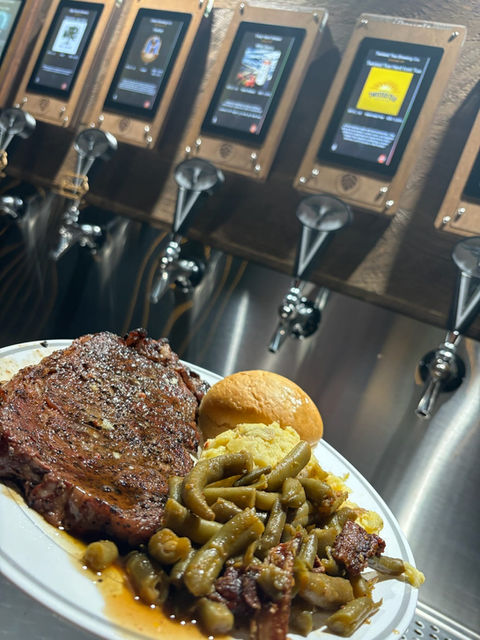 Outdoor beverage and mobile tap service is conveniently available at the Bull Pen