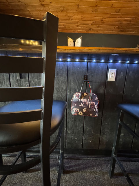 Convenient purse hooks for patrons