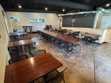 Ramps conveniently located throughout the space make the restaurant handicap accessible