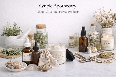 Cynple Apothecary all natural herbal products for scalp health, hair growth, and sebum balance