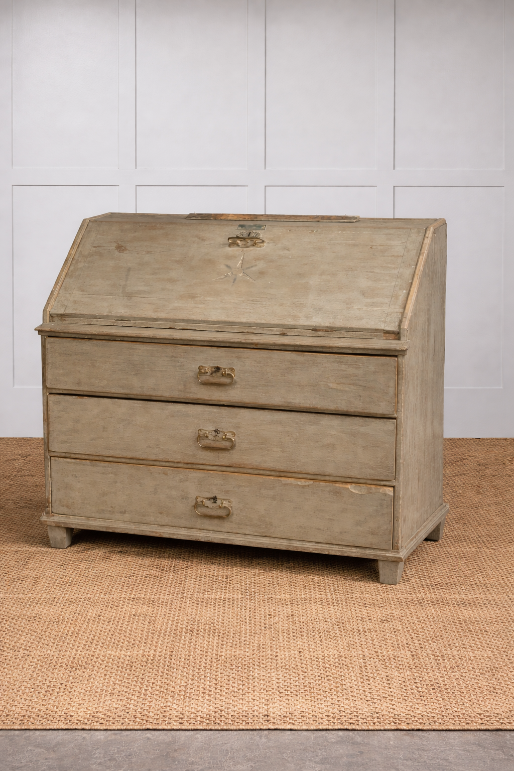 19th Century Painted Pine Bureau Chest