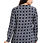 Thumbnail: Geometric Print Cotton Tunic Top in Navy Blue