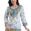 Thumbnail: Beautiful Floral Printed Short Kurti Tunic top for Women's in Dreamy Light Blue