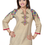 Thumbnail: Women's Multicolor Embroidered Short Silk Kurti Top in Beige