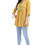 Thumbnail: Women's Embroidered Tunic Top in Yellow & Light Green with Tassels