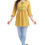 Thumbnail: Women's Embroidered Tunic Top in Yellow & Light Green with Tassels