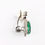 Thumbnail: Green Emerald Cubic Zirconia Sterling Silver Pear Shaped Stud Earrings