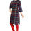 Thumbnail: Navy Blue Checkered Long Tunic Top