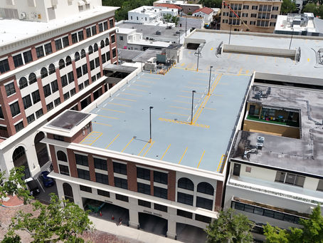 Parking garage waterproofing and clear sealant coating in Orlando, Florida