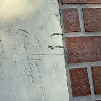 Cracked facade