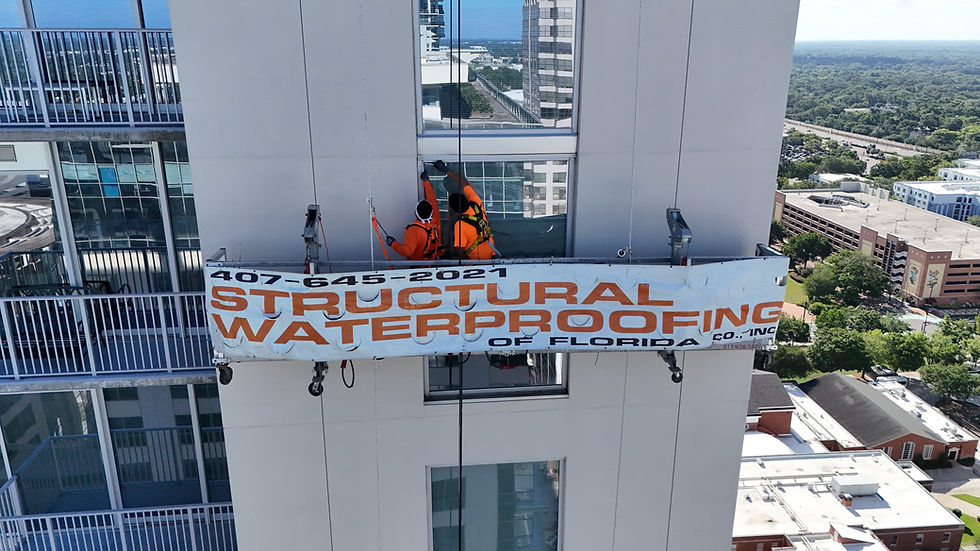 Commercial waterproofing project in Orlando, Florida by Structural Waterproofing Company