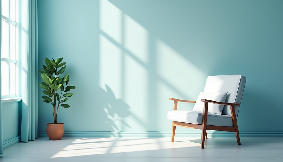 An armchair in a peaceful room