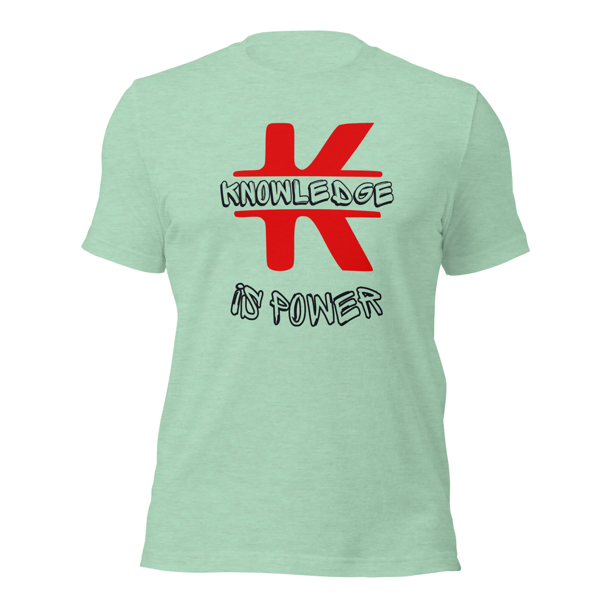 Knowledge Is Power Unisex t-shirt (Red & Black)