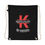 Thumbnail: Knowledge is Power Organic cotton drawstring bag (Red & White)