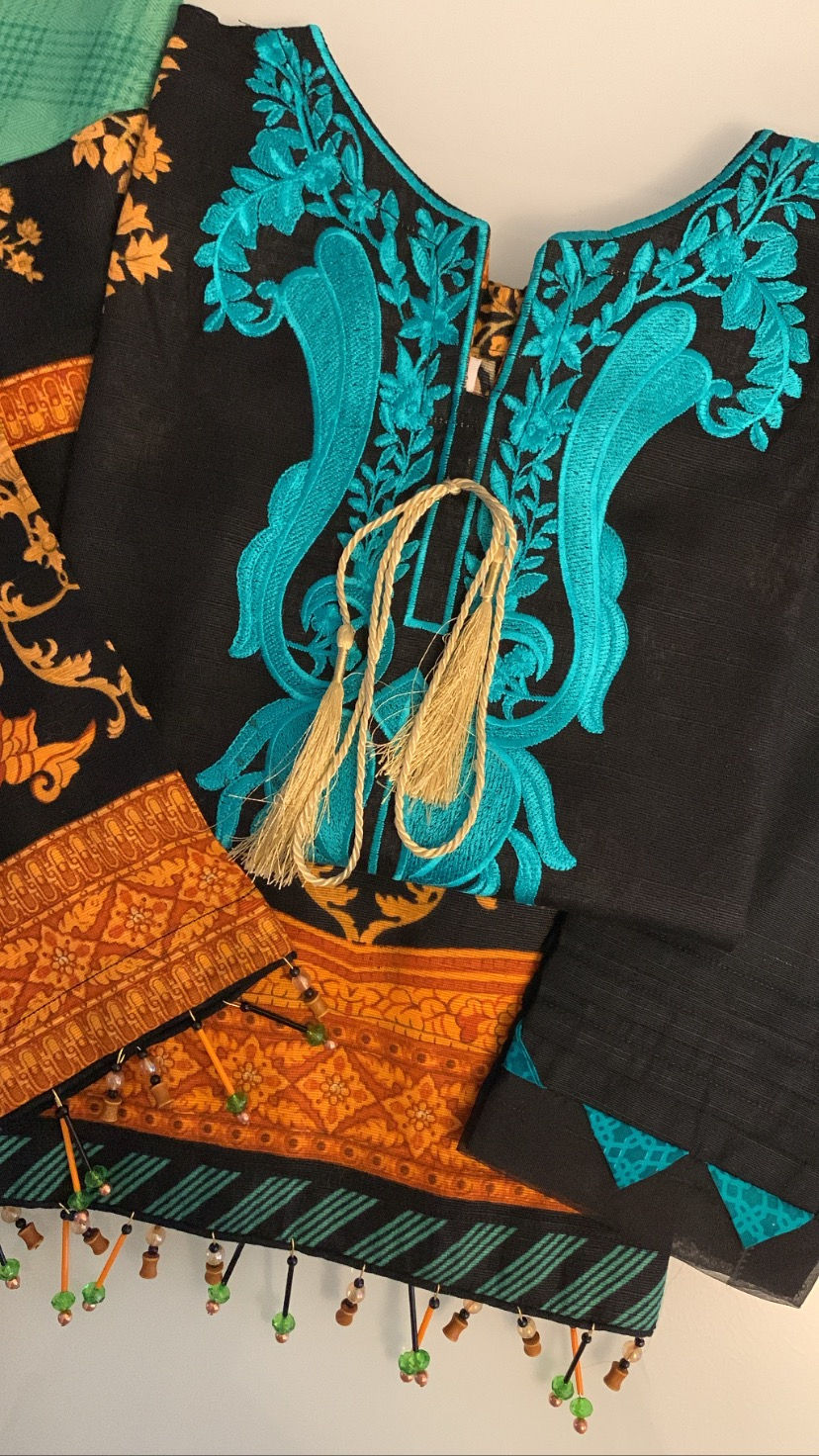 Thumbnail: Sana Safinaz Black and Orange